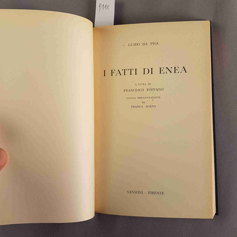 GUIDO DA PISA I fatti di Enea 1957 SANSONI biblioteca carducciana
