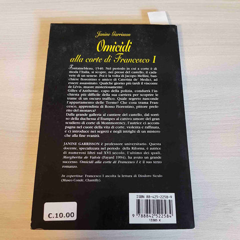 OMICIDI ALLA CORTE DI FRANCESCO I - GARRISSON JANINE 1997 MURSIA romanzo storico