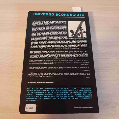 UNIVERSO SENZA CONFINI marte energia solare galassie PIERO BIANUCCI 1977 SUGARCO