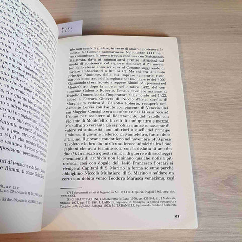 LA REPUBBLICA DI SAN MARINO E IL CASTELLO DI FIORENTINO 1979 BUSCARINI