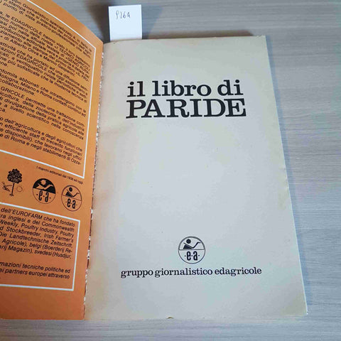 IL LIBRO DI PARIDE - EDAGRICOLE - 1981