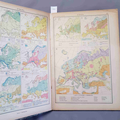 ATLANTE GEOGRAFICO ZANICHELLI ad uso delle scuole 1947 NANGERONI RICCI