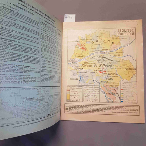 PETITE GEOGRAPHIE DU DEPARTMENT D'INDRE ET LOIRE 1964 MILLET DUPUIS Barcla Tour