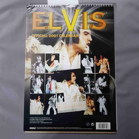 ELVIS PRESLEY CALENDARIO 2001 by DANILO CALENDARS CALENDAR VINTAGE