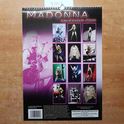 MADONNA CALENDAR 2010 AN INDIPENDENT PUBLICATION calendario vintage