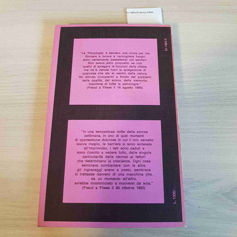 PROGETTO DI UNA PSICOLOGIA - SIGMUND FREUD - BORINGHIERI - 1976