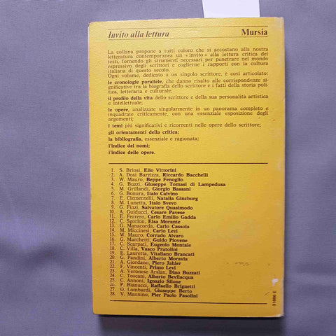 INVITO ALLA LETTURA DI BERTO Olga Lombardi 1974 MURSIA