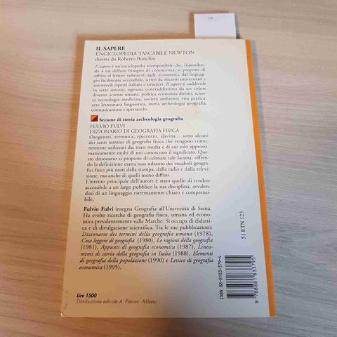 DIZIONARIO GEOGRAFICO DELLA FISICA - FULVIO FULVI - NEWTON - 1996
