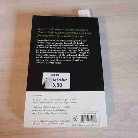 PRIDE AND PREJUDICE - JANE AUSTEN - COLLINS CLASSICS - 2010
