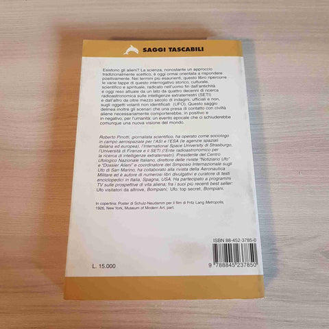BREVE STORIA DEGLI ALIENI - ROBERTO PINOTTI 1998 BOMPIANI ufo extraterrestri ET