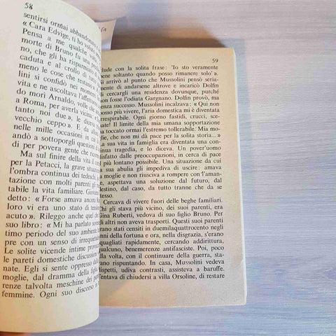 MUSSOLINI TALE E QUALE come lo ricordano i vicini SILVIO BERTOLDI 1973 LONGANESI