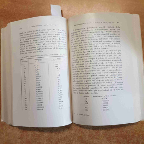 IL SOLE - Giorgio Abetti 2°ED. HOEPLI 1952 astronomia 238 illustrazioni