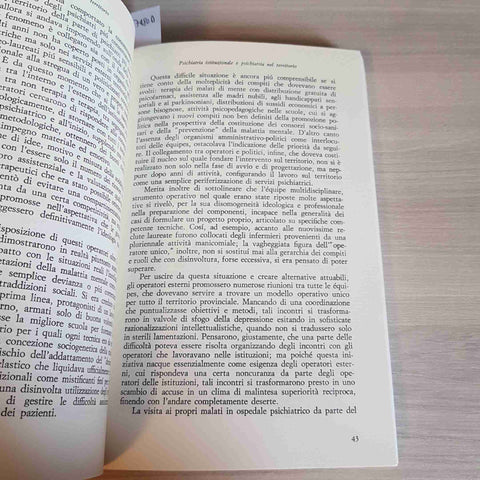 PSICHIATRIA NEL TERRITORIO - MERINI - FELTRINELLI 1977 psichiatria pratica