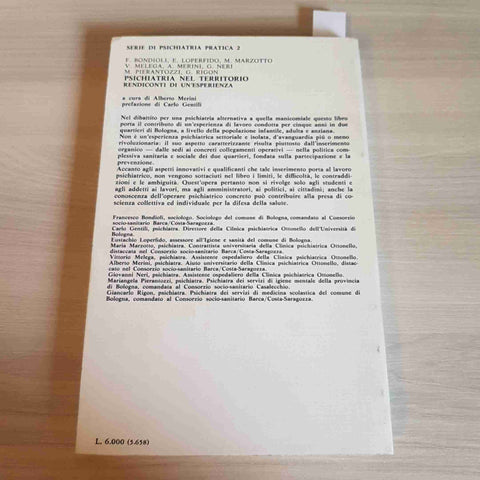 PSICHIATRIA NEL TERRITORIO - MERINI - FELTRINELLI 1977 psichiatria pratica