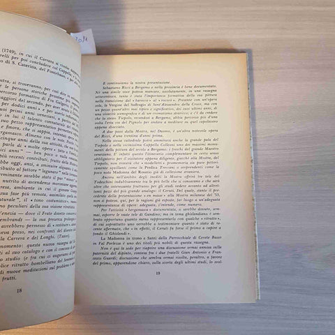 FRA GALGARIO E IL SETTECENTO in Bergamo SILVANA EDITORIALE - 1955
