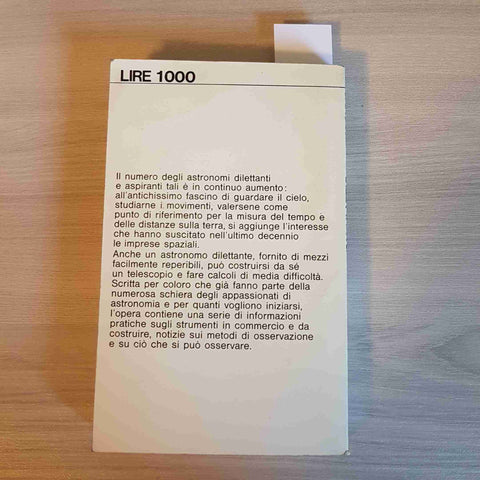 L'ASTRONOMO DILETTANTE - PAOLO ANDRENELLI - SANSONI - 1968
