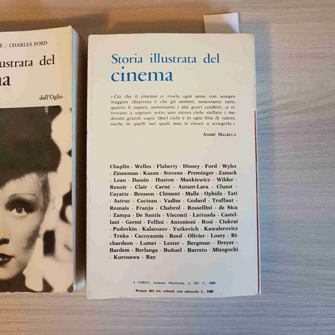 STORIA ILLUSTRATA DEL CINEMA 3 volumi MUTO SONORO JEANNE, FORD 1967 DALL'OGLIO