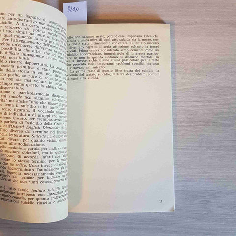 IL SUICIDIO E IL TENTATO SUICIDIO - STENGEL - ERWIN STENGEL 1977 FELTRINELLI
