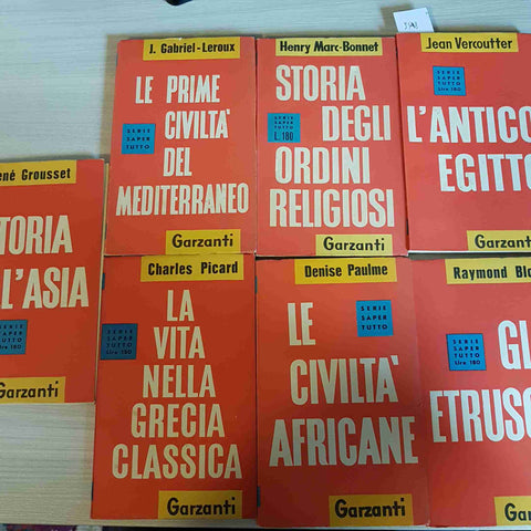 SERIE SAPER TUTTO - GARZANTI - 7 LIBRI titoli nelle foto