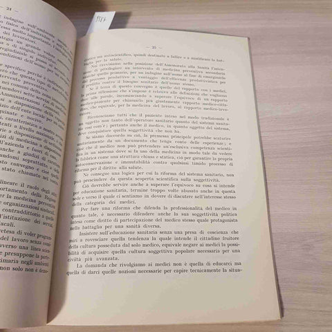 MEDICINA PREVENTIVA E MEDICINA CURATIVA NEL RAPPORTO MEDICO PAZIENTE - 1974
