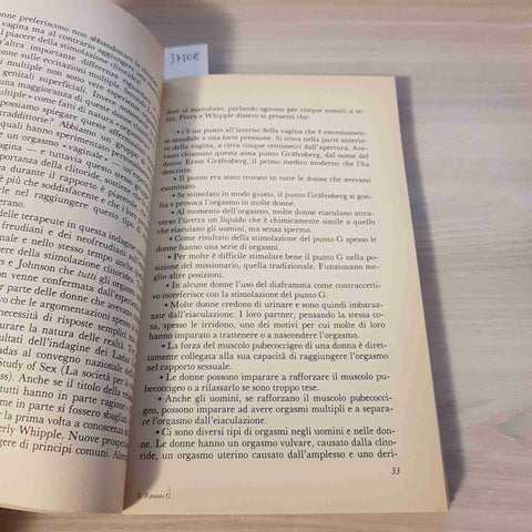 IL PUNTO G tutte le verità sull'orgasmo LADAS 1984 RIZZOLI sessualità femminile