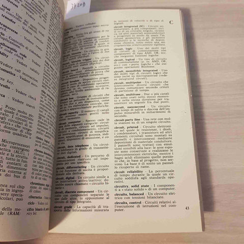 LE PAROLE DELL'INFORMATICA parte prima A - K 1982 MONDADORI calcolatori