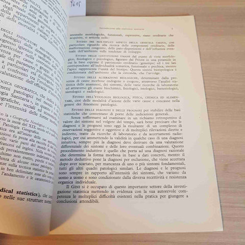 ELEMENTI DI STATISTI SANITARIA - L'ELTORE 1965 MINERVA MEDICA