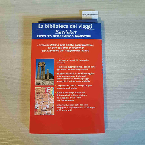RODI guida illustrata + carta stradale DE AGOSTINI 2004 BAEDEKER la biblioteca