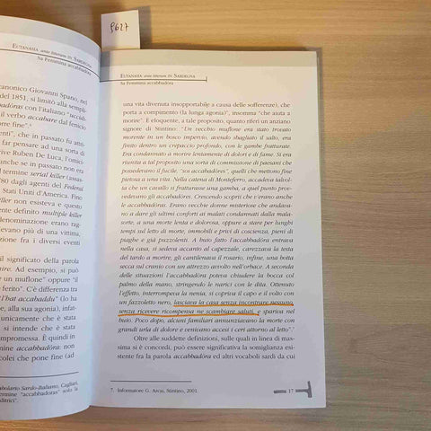 EUTANASIA ANTE LITTERAM IN  SARDEGNA sa femmina accabbadora BUCARELLI 2003 SARDA