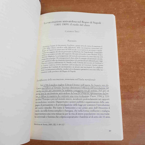 MEDICINA & STORIA 5 POLISTAMPA 2003 Pasteur psicologia sperimentale amianto