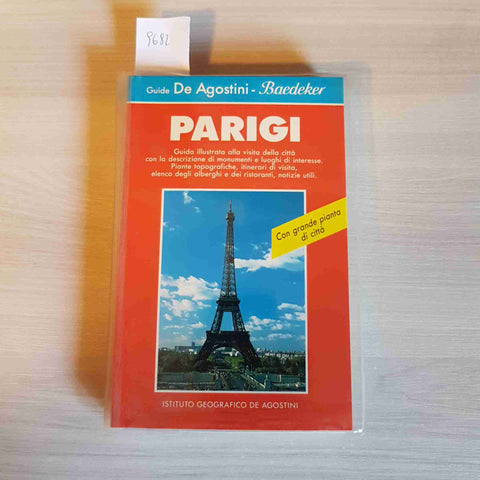 PARIGI - DE AGOSTINI BAEDEKER CON PIANTA DELLA CITTA' 1988