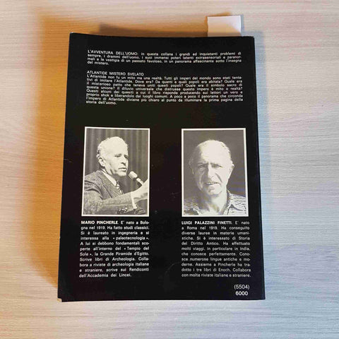 ATLANTIDE MISTERO SVELATO non era un'isola PINCHERLE - FILELFO - 1978