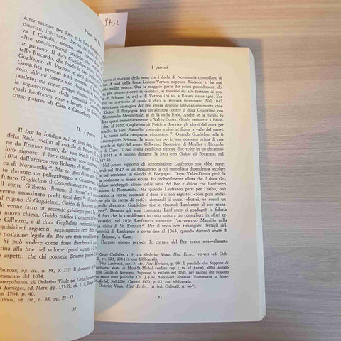 LANFRANCO DA PAVIA AL BEC A CANTERBURY - MARGARET GIBSON 1989 JACA BOOK pavese
