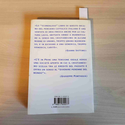 LO SCISMA SOMMERSO la società moderna e la Chiesa PIETRO PRINI - GARZANTI - 1999