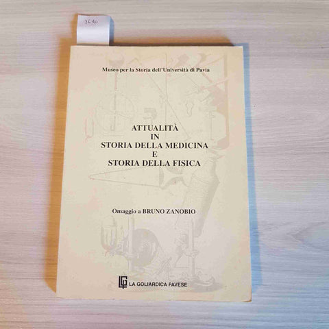 ATTUALITA' IN STORIA DELLA MEDICINA E STORIA DELLA FISICA Zenobio Pavia GOLIA