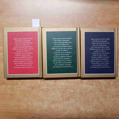 LA DIVINA COMMEDIA 3 vol. DANTE ALIGHIERI testo integrale 2000 GENTE aligi sassu