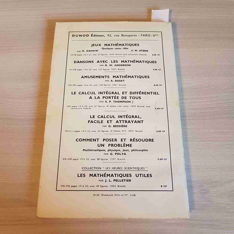 FANTAISIES ET PARADOXES MATHEMATIQUES - NORTHROP - DUNOD - 1961