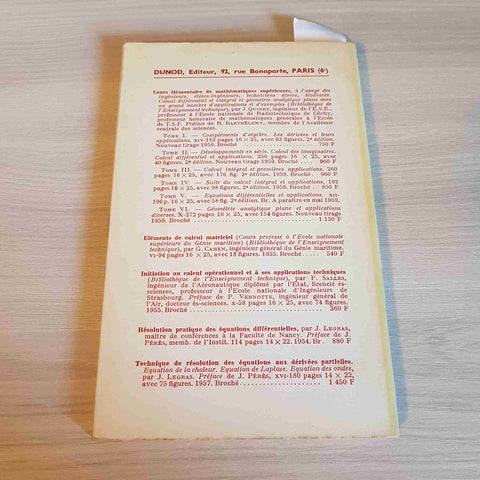 LE CALCUL INTEGRAL ET DIFFERENTIEL a la portee de touts - THOMPSON 1959 DUNOD