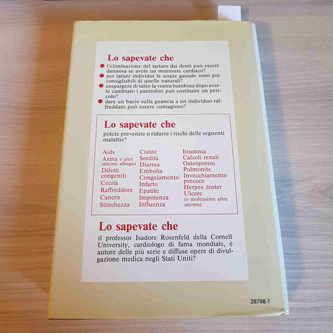 PRIMO: NON AMMALARSI medicina preventiva ISADORE ROSENFELD - MONDADORI - 1986