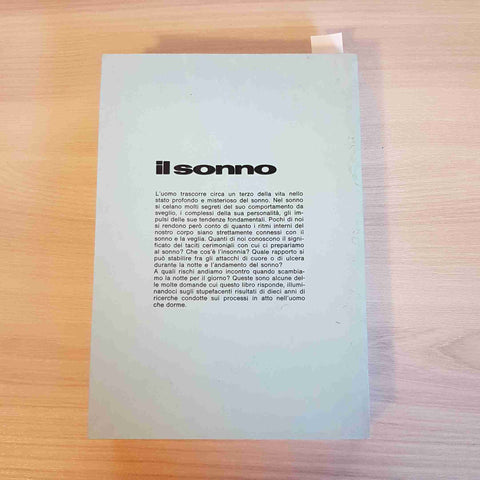 IL SONNO sogni inconscio biochimica LUCE, SEGAL - ROBIN GARZANTI 1976