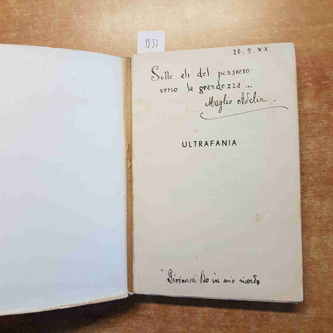 SPIRITISMO MODERNO ULTRAFANIA Gino Trespioli 1936 HOEPLI 2°edizione ESOTERISMO