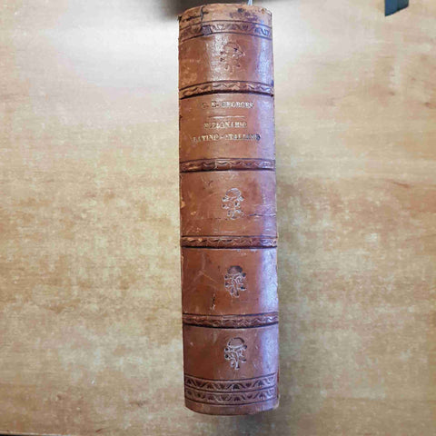 DIZIONARIO LATINO ITALIANO C.E. Georges 1913 ROSENBERG SELLIER copertina pelle
