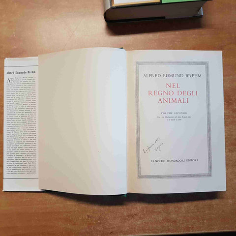 NEL REGNO DEGLI ANIMALI 2 voll. illustrati + cofanetto A.E. BREHM - MONDADORI