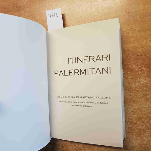 ITINERARI PALERMITANI guida di PALERMO 1961 Gaetano Falzone