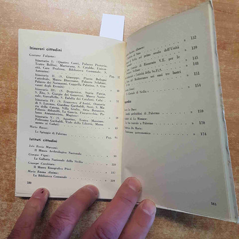 ITINERARI PALERMITANI guida di PALERMO 1961 Gaetano Falzone