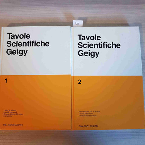 TAVOLE SCIENTIFICHE GEIGY volumi 1 + 2 LENTNER - CIBA GEIGY EDIZIONI - 1984