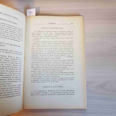 IL TABAGISMO E LE ALTRE INTOSSICAZIONI VOLUTTUARIE - CESARE CORUZZI 1953