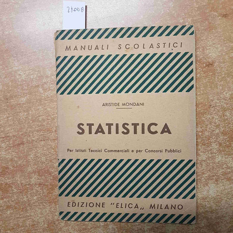 STATISTICA per istituti tecnici commerciali MONDANI manuali scolastici ELICA