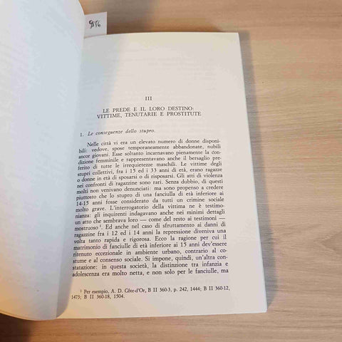 LA PROSTITUZIONE NEL MEDIOEVO - ROSSIAUD - LATERZA - 1986