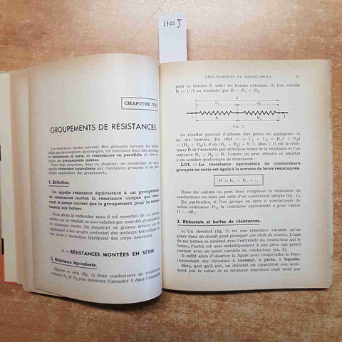 PRECIS D'ELECTRICITE' tome 1 COURANT CONTINU Fraudet Milsant 1960 EYROLLES ED.